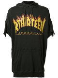 shortsleeved elongated hoodie