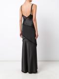 layered satin gown