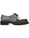 contrast panel lace up shoes