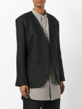 collarless blazer 
