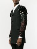 contrast sleeve blazer