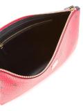 logo print zipped clutch