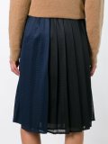 perforated pleated skirt