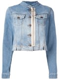 zipped denim jacket