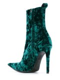 crushed velvet ankle boots