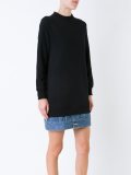 denim panel sweatshirt