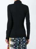 sheer stripe knitted top
