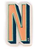 'N'皮革贴纸