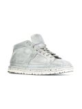 distressed hi-top sneakers