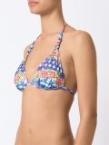 printed triangle bikini top