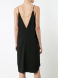 draped chain accent dress