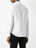 waffle texture button-up shirt