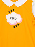 logo cloud print dress