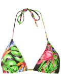 printed triangle bikini top