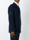 metallic button peacoat