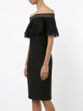ruffled off shoulder dress