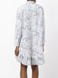 cactus sketch print shirt dress