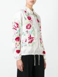 floral embroidered hooded jacket