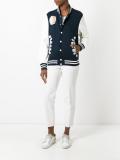 contrast bomber jacket