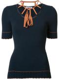 ribbon detail knitted top