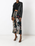patterned flared trousers