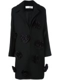 flower applique coat