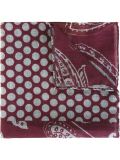 paisley polka dot print pocket square