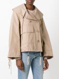dislocated fastening oversized jacket