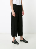 ribbed trim track pants
