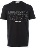 power of love印花短袖T恤