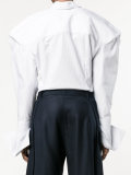 stripe puff sleeve shirt 