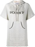 Sorry Hooded Sweatshirt with Short Sleeves