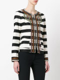 stripe embellished cropped jacket
