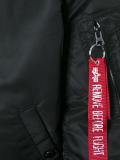 zipped arm bomber jacket