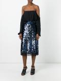sequinned A-line skirt