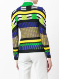 patterned turtleneck jumper