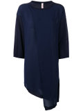 long-sleeved shift dress