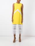 macramé hem flared dress