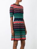 wavy intarsia dress