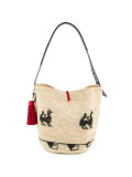 woven Panama shoulder bag