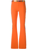 mirror embroidered flared trousers