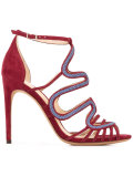 waved motif sandals 