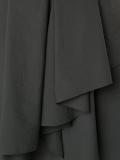 pleated trim flared dress 