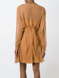 raw edge layered dress