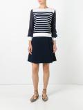 sheer sleeves knitted blouse
