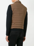 lined, horizontal padded gilet with lapels