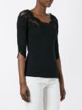 lace inserts T-shirt 