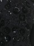 sequined lace overlay fitted dress