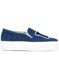 'J' patch denim sneakers