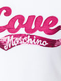 sequinned logo patch T-shirt